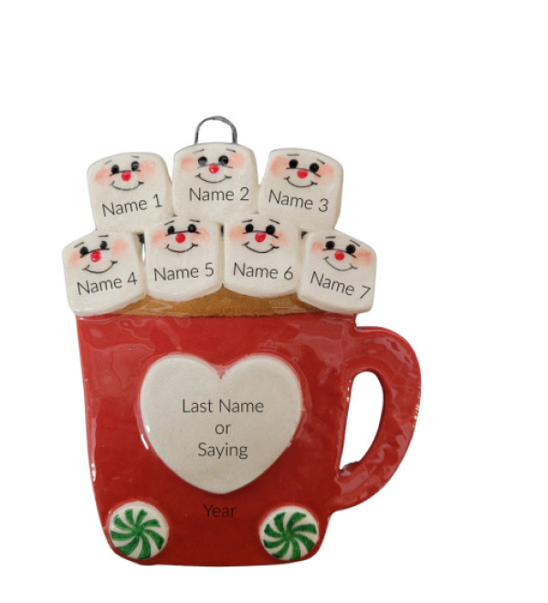 Cup of Love Family of 7 Ornament