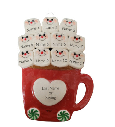 Cup of Love Family of 11 Ornament