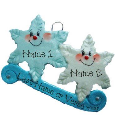 Snowflake  Family of 2 Ornament