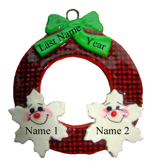 Buffalo Plaid  Family of 2 Ornament