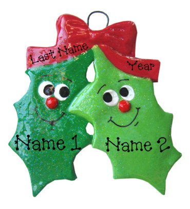 Holly Family of 2 Ornament 