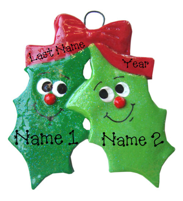 Holly Family of 2 Ornament 