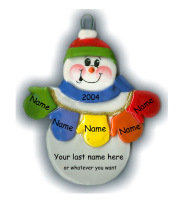 MItten Man Family of 5 Ornament MItten Man Family of...