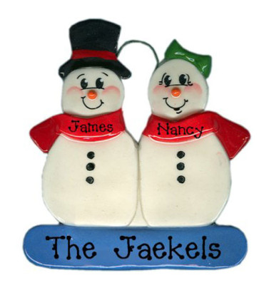 Snowman Family of 2 Ornament 