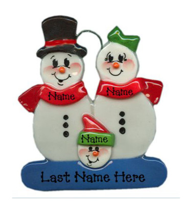 Snowman Family of 3 Ornament 