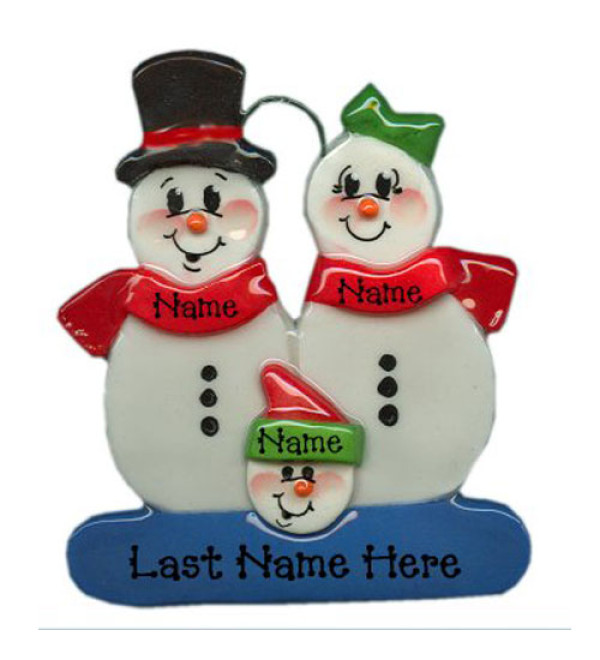 Snowman Family of 3 Ornament 