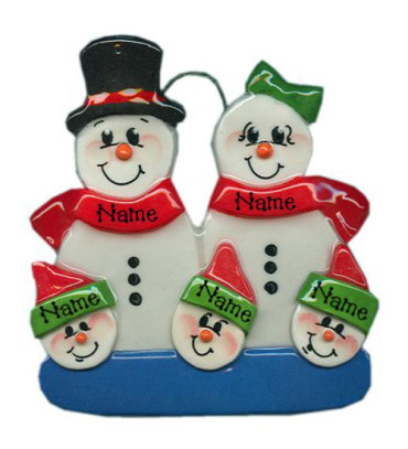 Snowman Family of 5 Ornament 