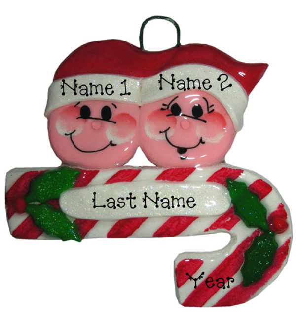 Candy Cane Family of 2 Ornament