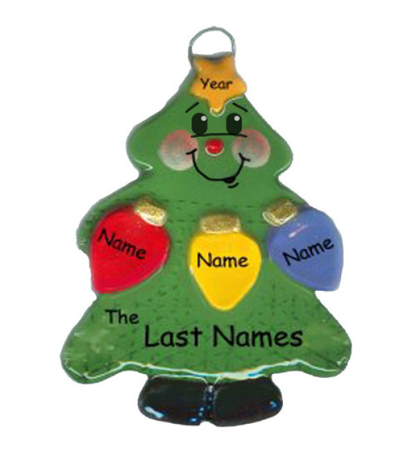 Tree Lights Family of 3 Ornament