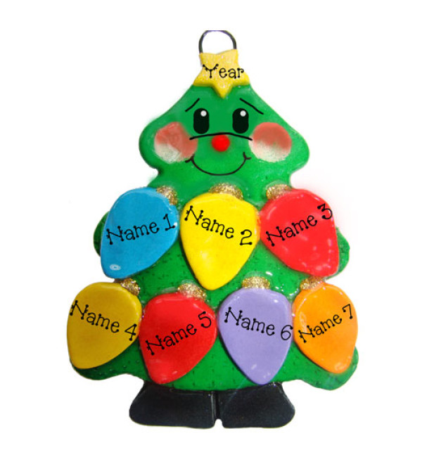 Tree Lights Family of 7 Ornament
