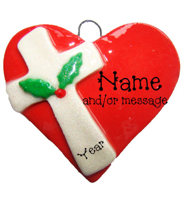 Heart Cross Ornament