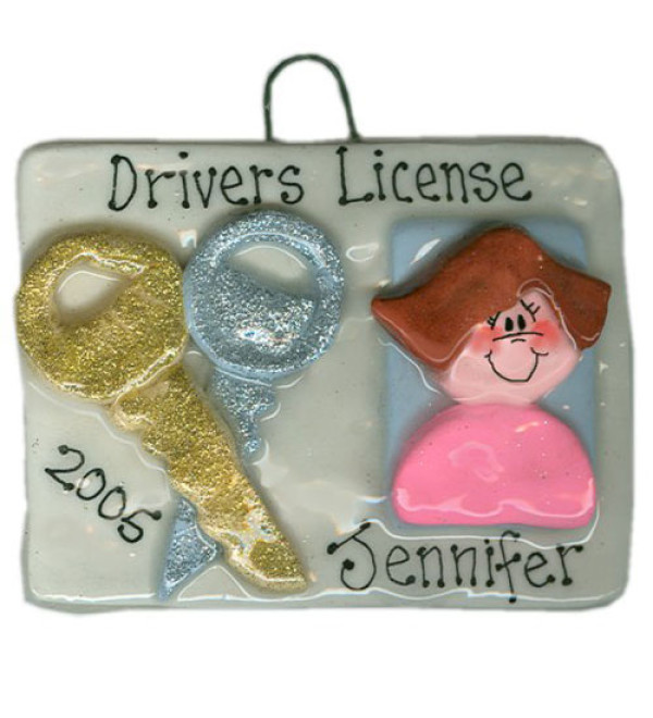 Driver License Girl Ornament 