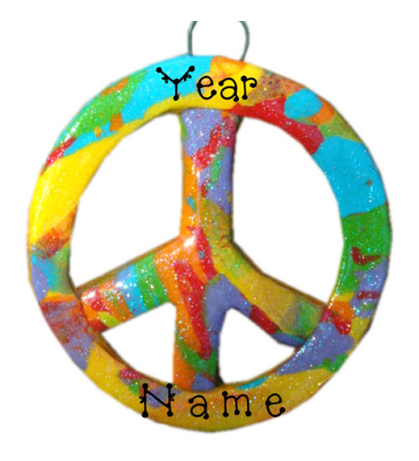 Peace Symbol Ornament