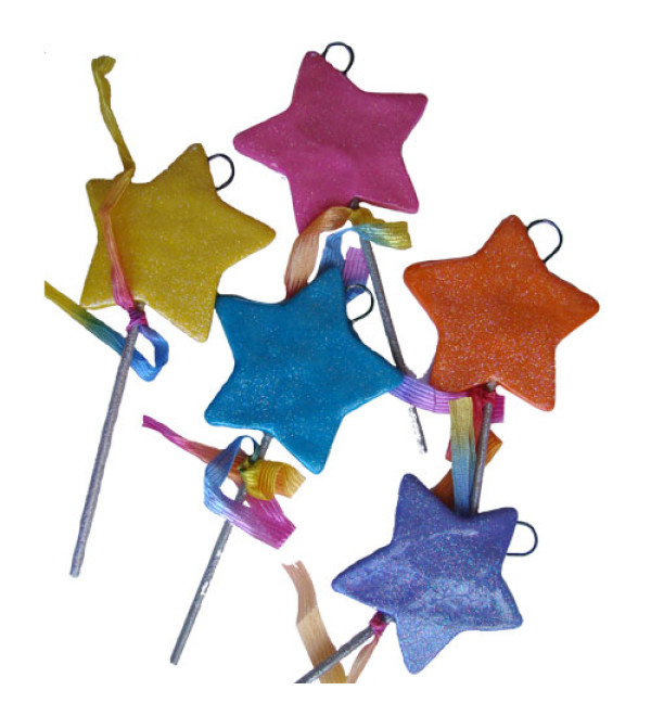 Star Wand with Ribbon Ornament