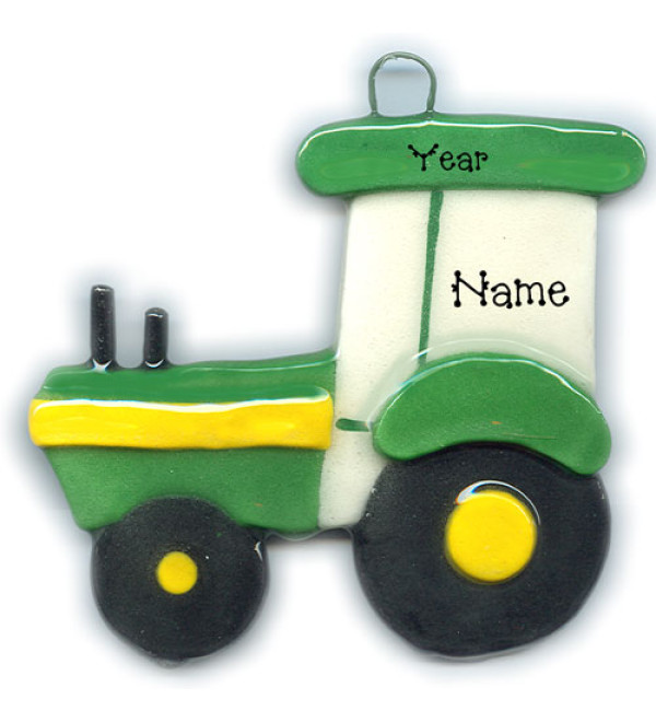 Green Tractor Ornament 