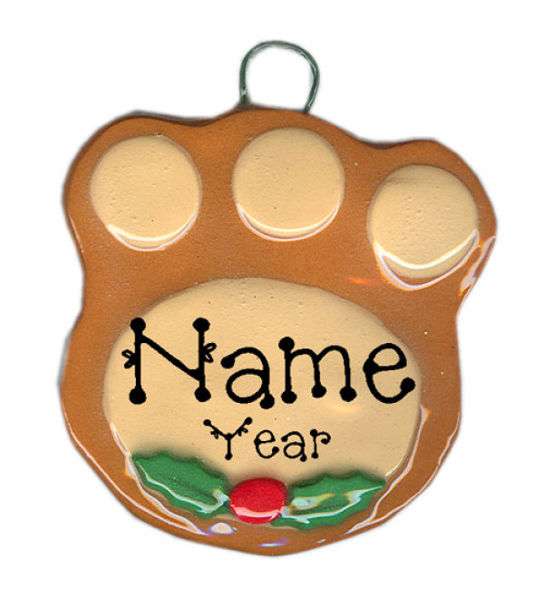 Brown Paw Ornament 