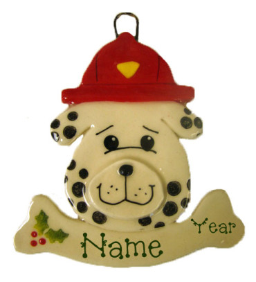 Firefighter Dog Ornament 