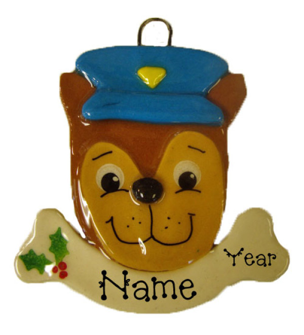 Police Dog Ornament 