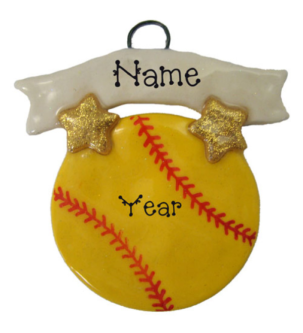 Softball Ornament 