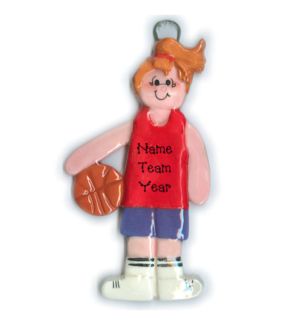 Girl Basketball Player Ornament