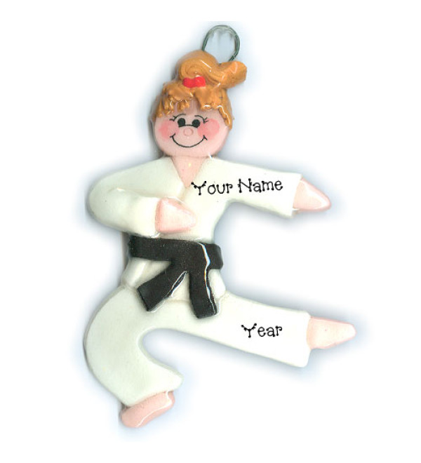 Karate Girl Ornament