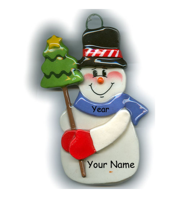Woodland Snowman Ornament
